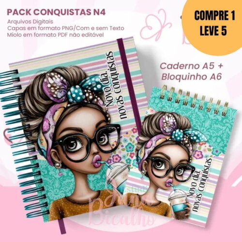 Arquivo Digital Pack Caderno Pautado A5+bloquinho A6 -5312