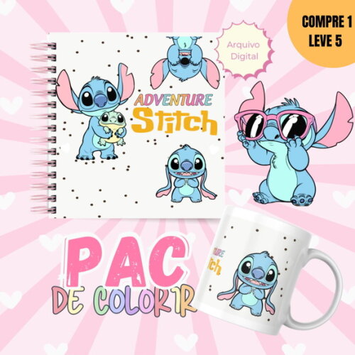 Arquivo Digital Pack Colorie Stitch Adventure -3284