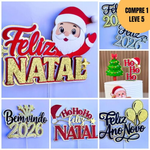 Arquivo Digital Pack de Natal e Ano Novo 2026 Topos -5842