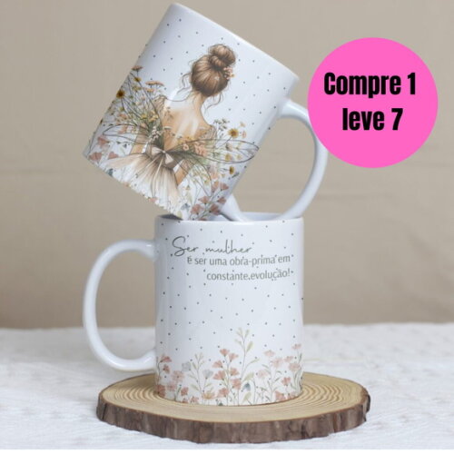 Arquivo Digital Pack Dia da Mulher Floral Caneca V8 -6541