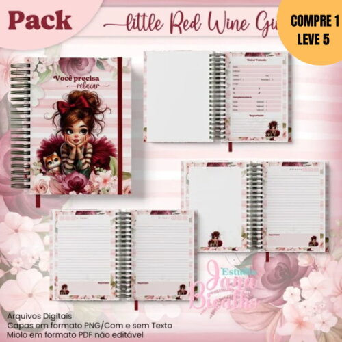 Arquivo Digital Pack Little Red Wine Girl -3022