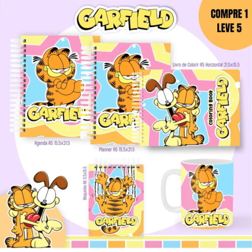 Arquivo Digital Pack Nostagia + Colorir Garfield -2889