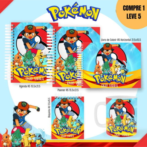 Arquivo Digital Pack Nostalgia + Colorir Pokemon -2819