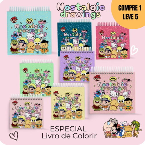 Arquivo Digital Pack Nostalgic Livro de Colorir -1617