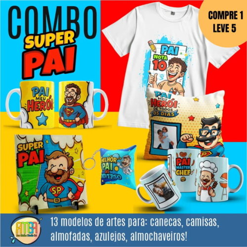 Arquivo Digital Pai Cartoon para Sublimação-4347