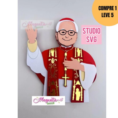 Arquivo Digital Papa Leão Xiv Topo de Bolo -5950