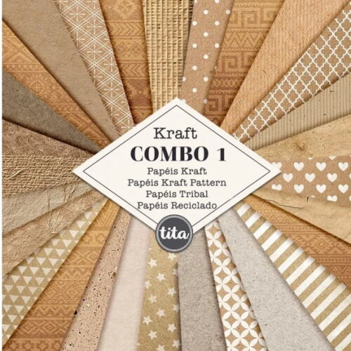 Arquivo Digital Papéis Texturas Combo 01 Kraft -4572