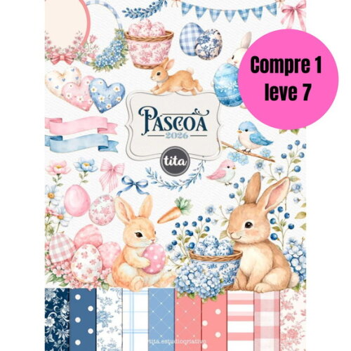 Arquivo Digital Páscoa 2026 Combo Ilustrações Coelho -6625