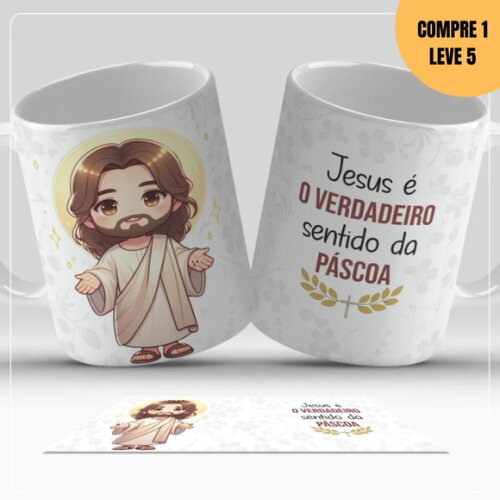 Arquivo Digital Páscoa Cristã Estampas para Canecas -2715