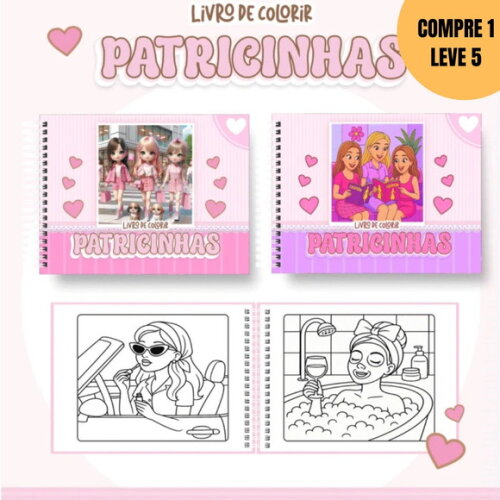 Arquivo Digital Patricinhas Livros de Colorir -4549