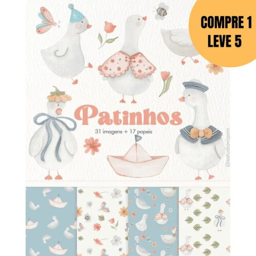 Arquivo Digital Patinhos Kit Digital -5490