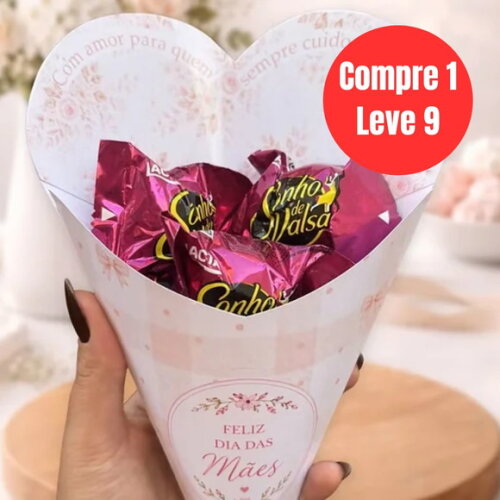 Arquivo Digital pdf Caixa Buquê Dia das Mães -6979