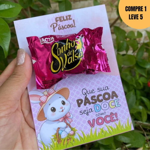 Arquivo Digital pdf Card Bombom Coelhinha -2735