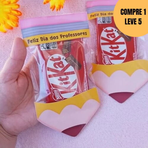 Arquivo Digital pdf Saquinho Lápis Kit Kat Professores -4892