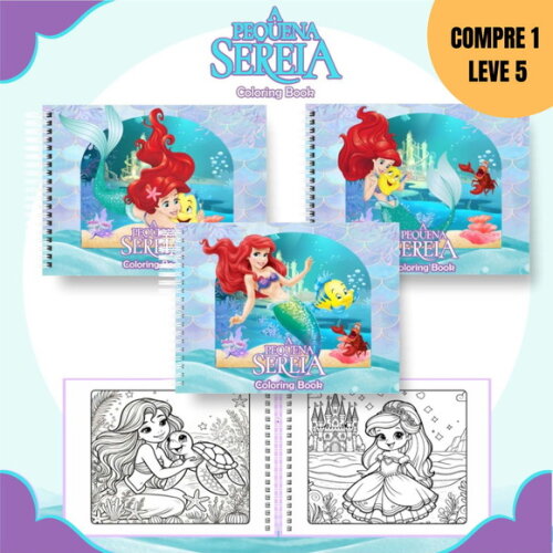 Arquivo Digital Pequena Sereia Livro de Colorir -1776