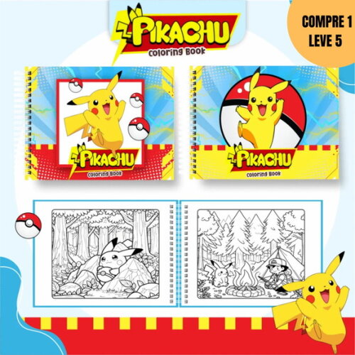 Arquivo Digital Pikachu Livro de Colorir -3281