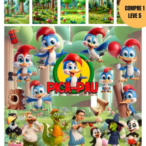 Arquivo Digital Pica Pau 3d Kit Digital -3584