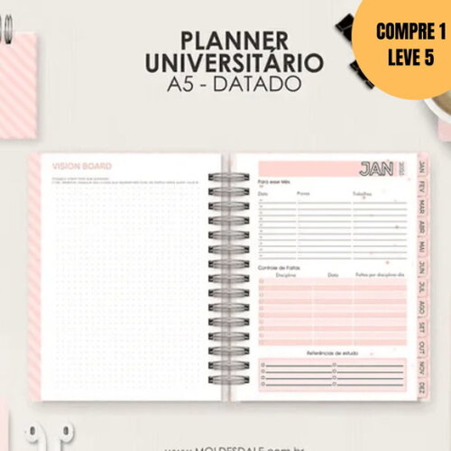 Arquivo Digital Planner Datado Vertical 2026 -6079