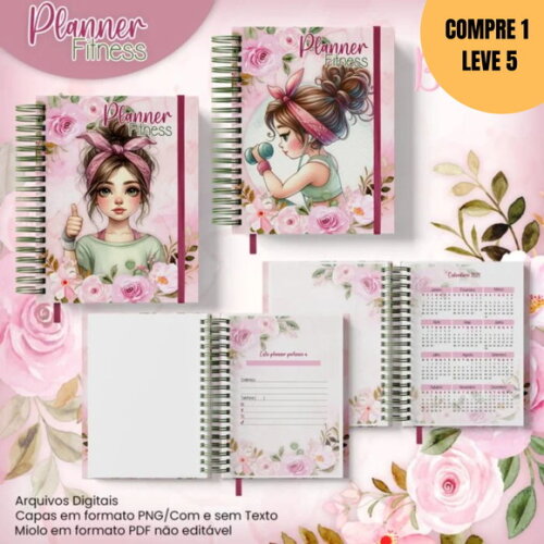 Arquivo Digital Planner Fitness Sports Girl -2224