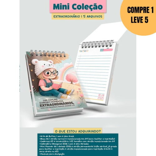 Arquivo Digital Planner Mini Coleção Extraordinário -4658