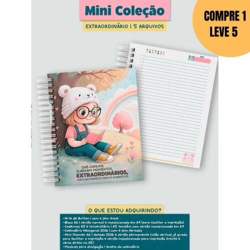 Arquivo Digital Planner Mini Coleção Extraordinário -4658