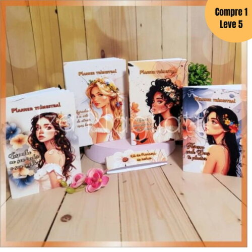Arquivo Digital Planner Trimestral 4 Modelos -570