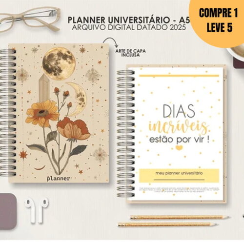 Arquivo Digital Planner Universitário Vertical -1444