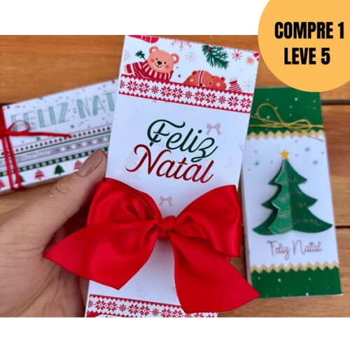 Arquivo Digital Porta Barra de Chocolate Natal -5586
