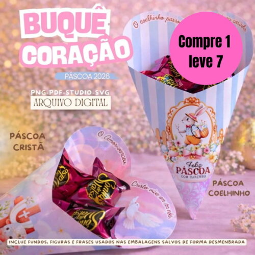 Arquivo Digital Porta Buquê de Páscoa -6434