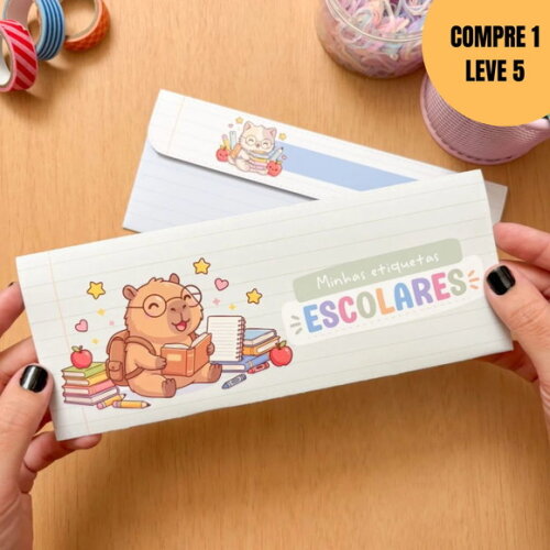 Arquivo Digital Porta Etiqueta Escolar Volta às Aulas -6299