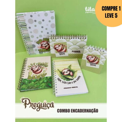 Arquivo Digital Preguiça Combo Encadernação -6147