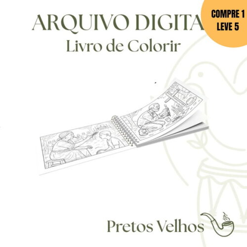Arquivo Digital Pretos Velhos Livro de Colorir -3727