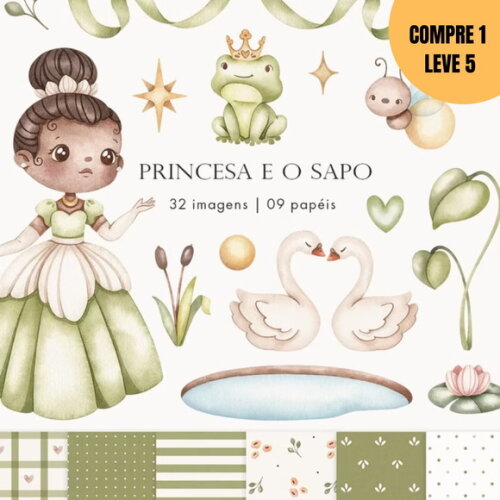 Arquivo Digital Princesa e o Sapo Kit Digital -2176