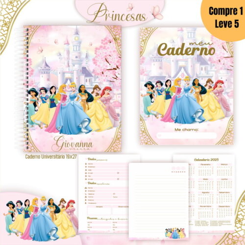 Arquivo Digital Princesas Kit Escolar 2025 -1016
