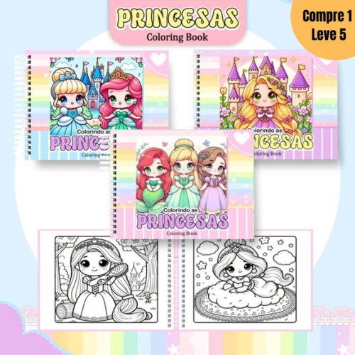 Arquivo Digital Princesas Livro de Colorir -1228