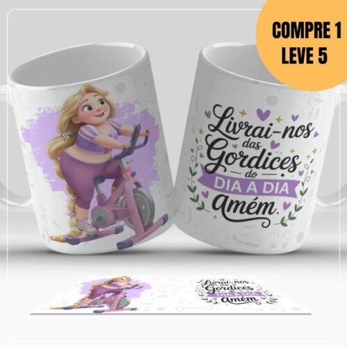 Arquivo Digital Princesas Motivadas Artes para Caneca -5356