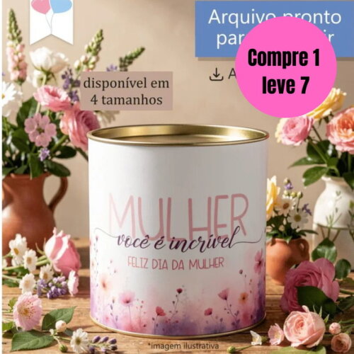 Arquivo Digital Printable Rótulo Tubolata Dia da Mulher-6406