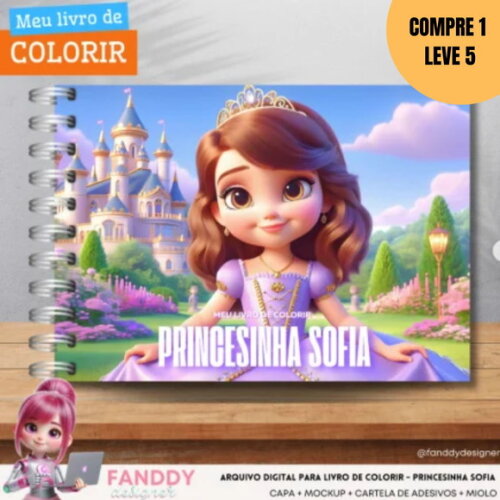 Arquivo Digital Princesinha Sophia Livro de Colorir -2343