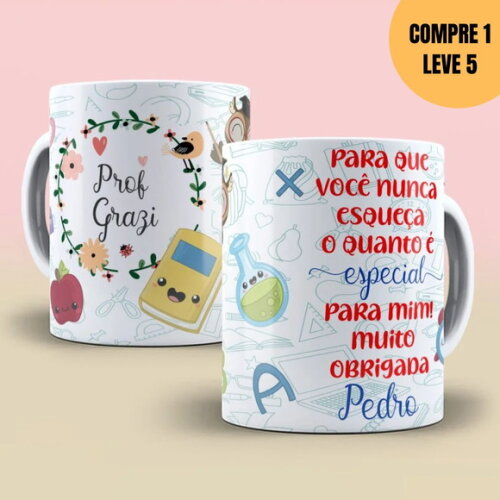 Arquivo Digital Professora Coruja Arte Avulsa Caneca -4860