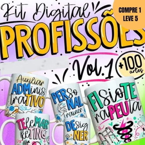 Arquivo Digital Profissões 2025 Arte para Canecas -1901