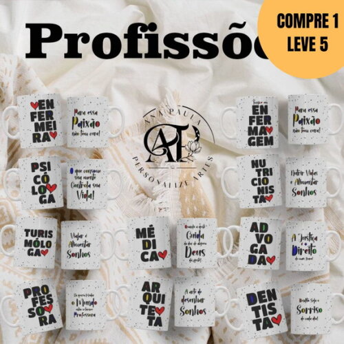 Arquivo Digital Profissões Canecas e Camisetas -4938
