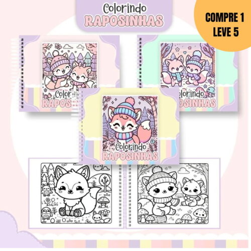 Arquivo Digital Raposinhas Livro de Colorir -1727