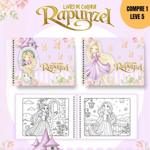 Arquivo Digital Rapunzel Livros de Colorir -4040