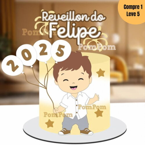 Arquivo Digital Reveillon Baby Menino Topo de Bolo - 712