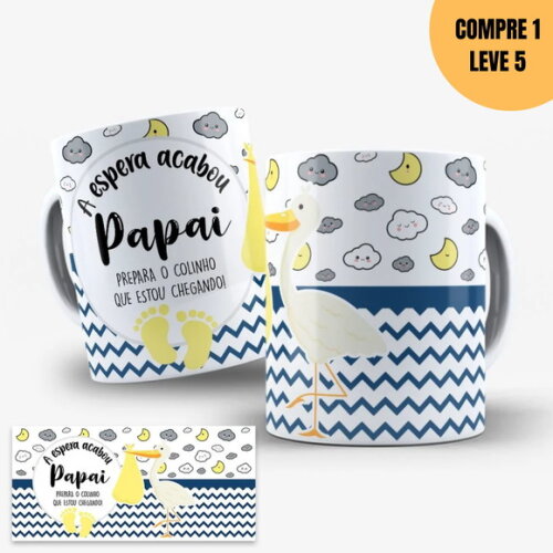 Arquivo Digital Revelação Papai Arte para Caneca -1607