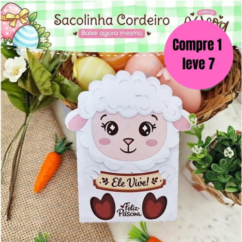 Arquivo Digital Sacolinha Cordeiro Páscoa -6573