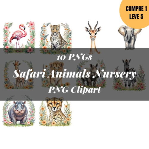 Arquivo Digital Safari Animais Viveiro Kit Digital -4022