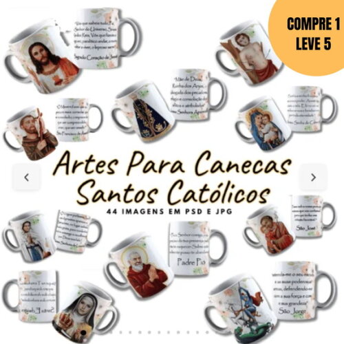 Arquivo Digital Santos Católicos Artes Caneca -5958