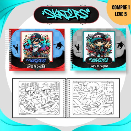 Arquivo Digital Skaters Livro de Colorir -3672