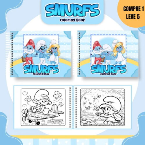 Arquivo Digital Smurfs Big Livros de Colorir -3274